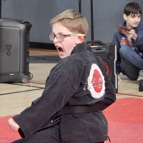 Noah doing his kata